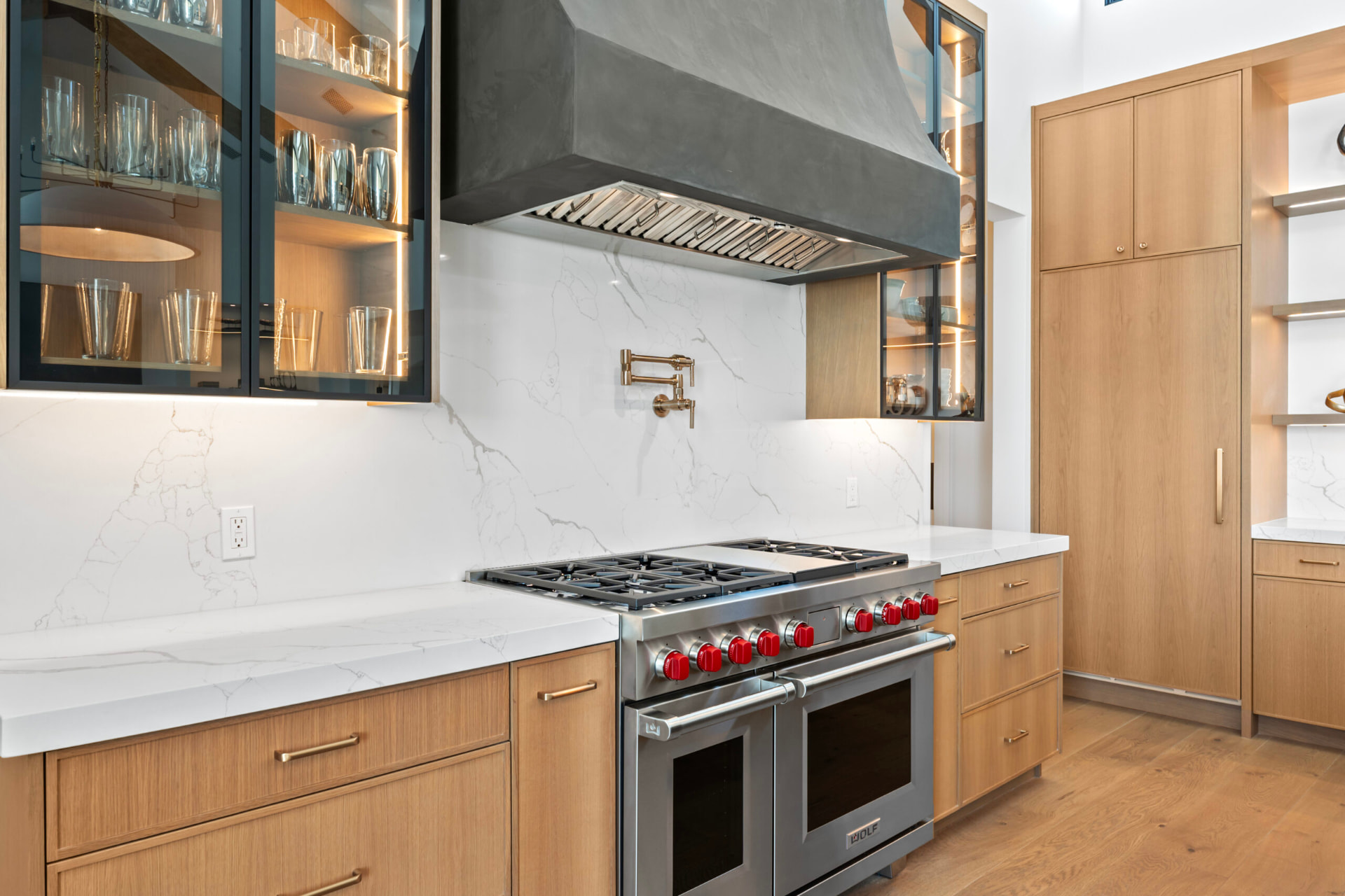 Kitchen detail in an Arcadia contemporary home