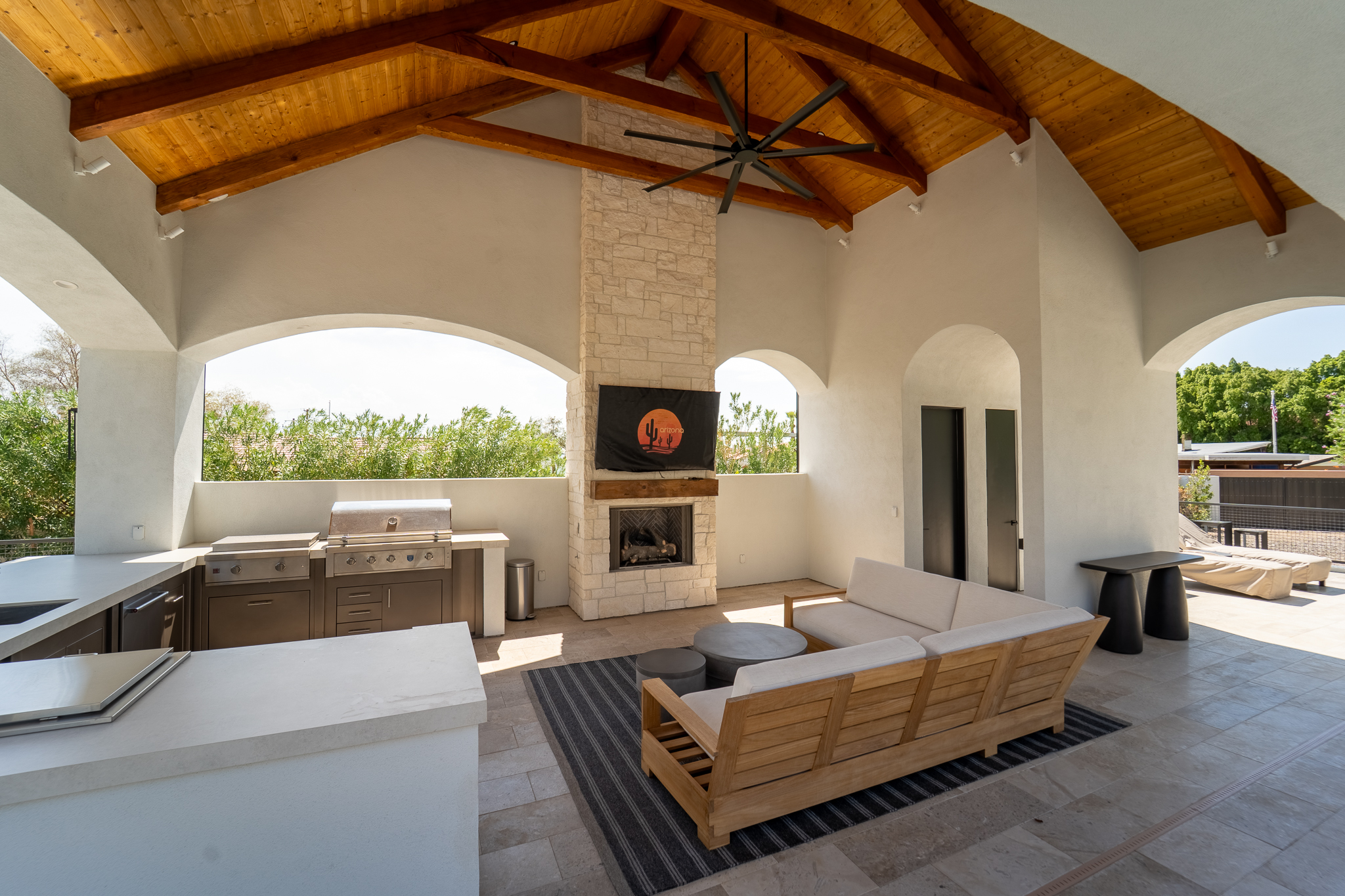 Interior living room and dining space